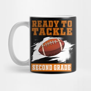 Ready To Tackle Second Grade Back To School Football Mug